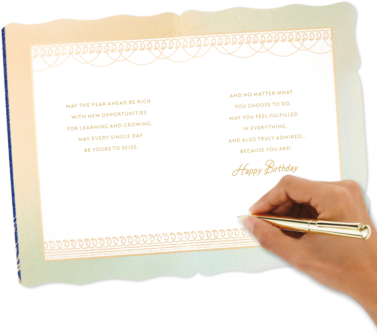 Peacock Feathers Make The Years Count Birthday Card - Document (1470x1470), Png Download