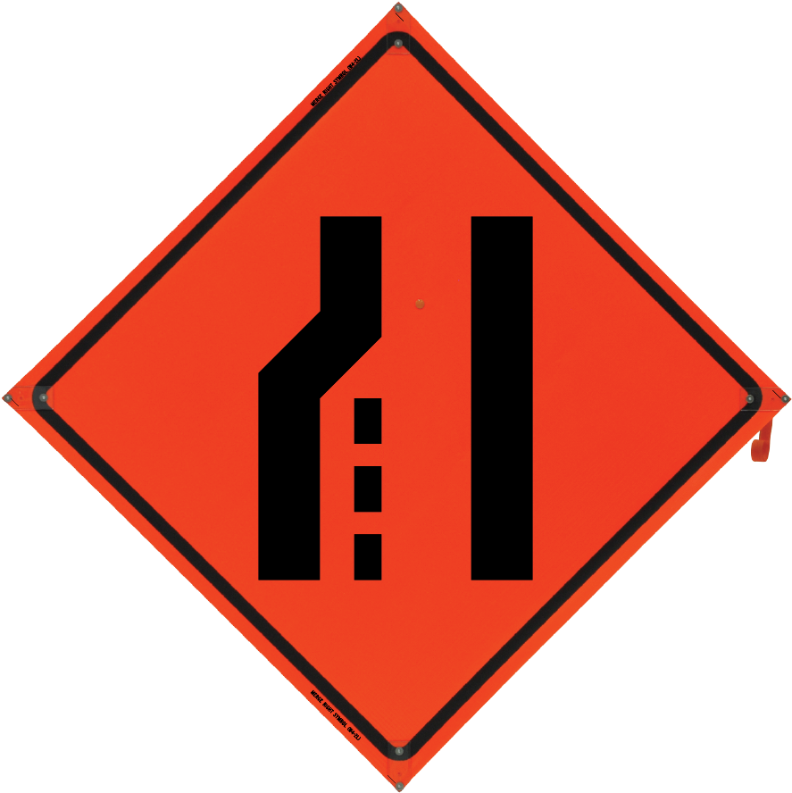 Road Closed Vinyl Nf Orange Co - Transition Left Sign (900x900), Png Download