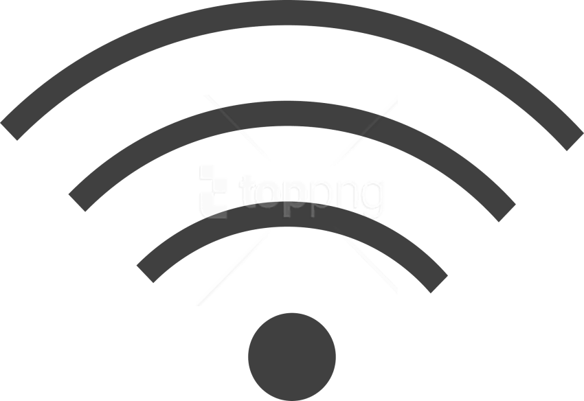 Free Png Wifi Icon Black Png Images Transparent - Wifi Clip Art Png (850x584), Png Download
