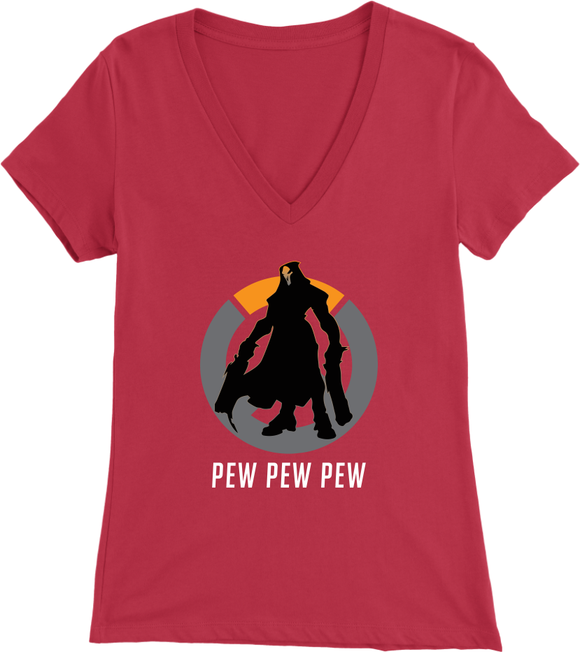 Overwatch Reaper Women's V Neck T Shirt - Wonder Woman T Shirt Design (1024x1024), Png Download
