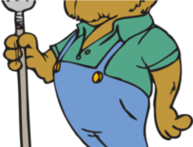 Pitchfork Clipart Farmer Pitchfork - Bear Farmer Clipart (640x480), Png Download