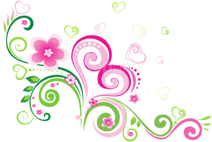 Free Png Download Transparent Pink And Green Decoration - Transparent Png Line Decoration (850x591), Png Download
