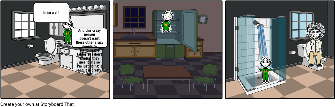 Elf On The Shelf - Storyboard For An Hair Oil (1164x385), Png Download