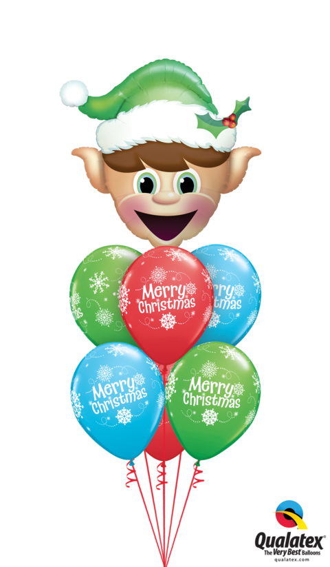 Cheeky Elf Classic Balloon Bouquet - Elf Head Balloon (480x823), Png Download