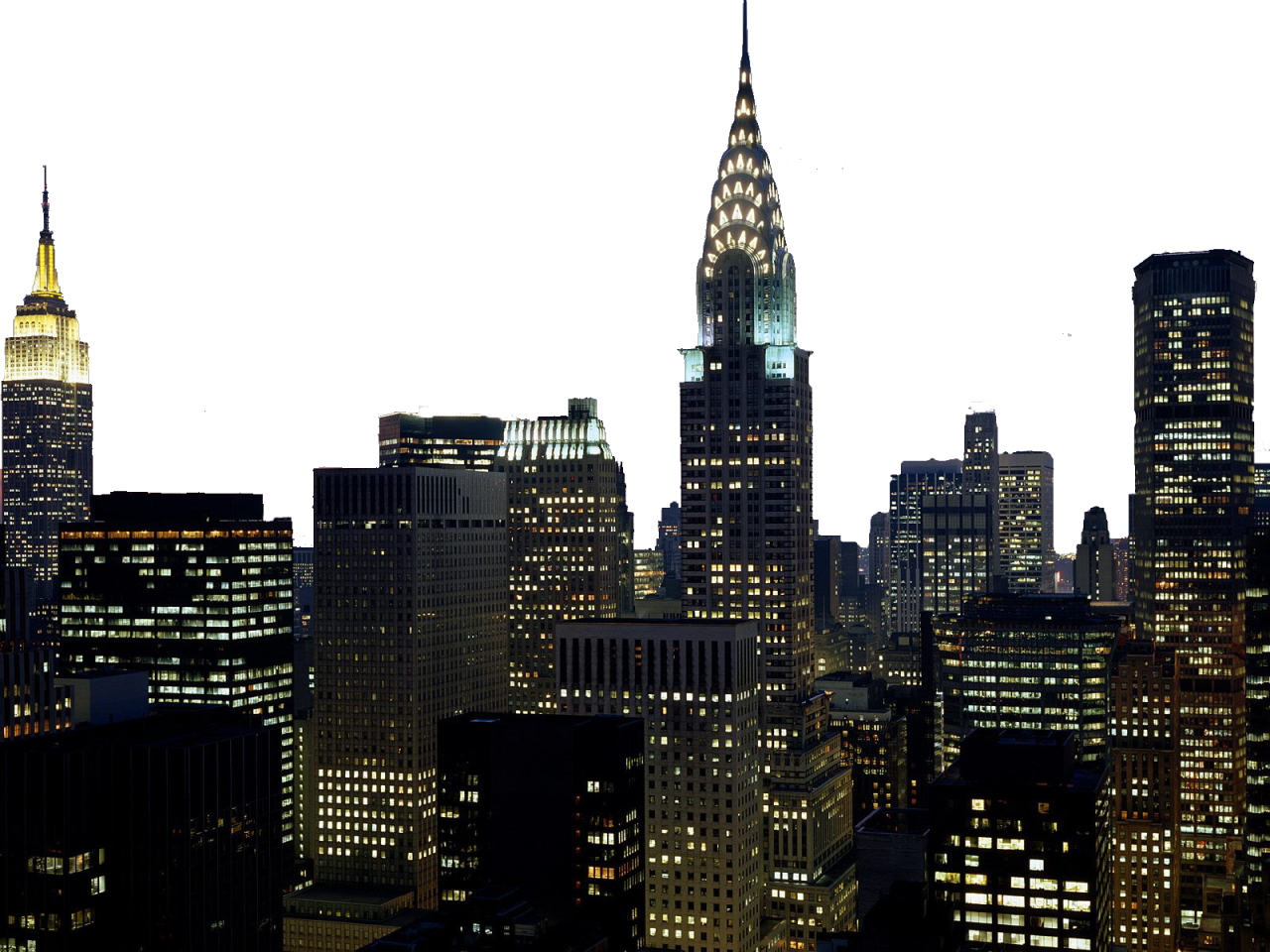 Transparent New York Skyline - City Skyline No Background (1280x960), Png Download