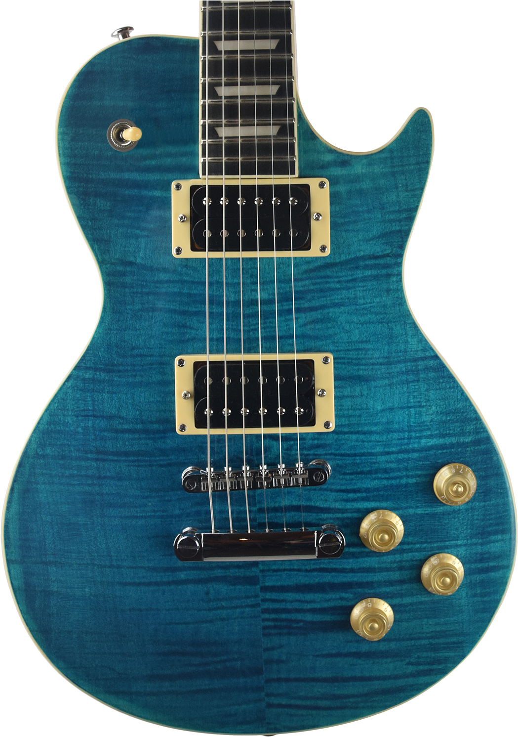 H60s Cali Blue Flame - Epiphone Les Paul Plustop Pro Wine Red (1500x1500), Png Download