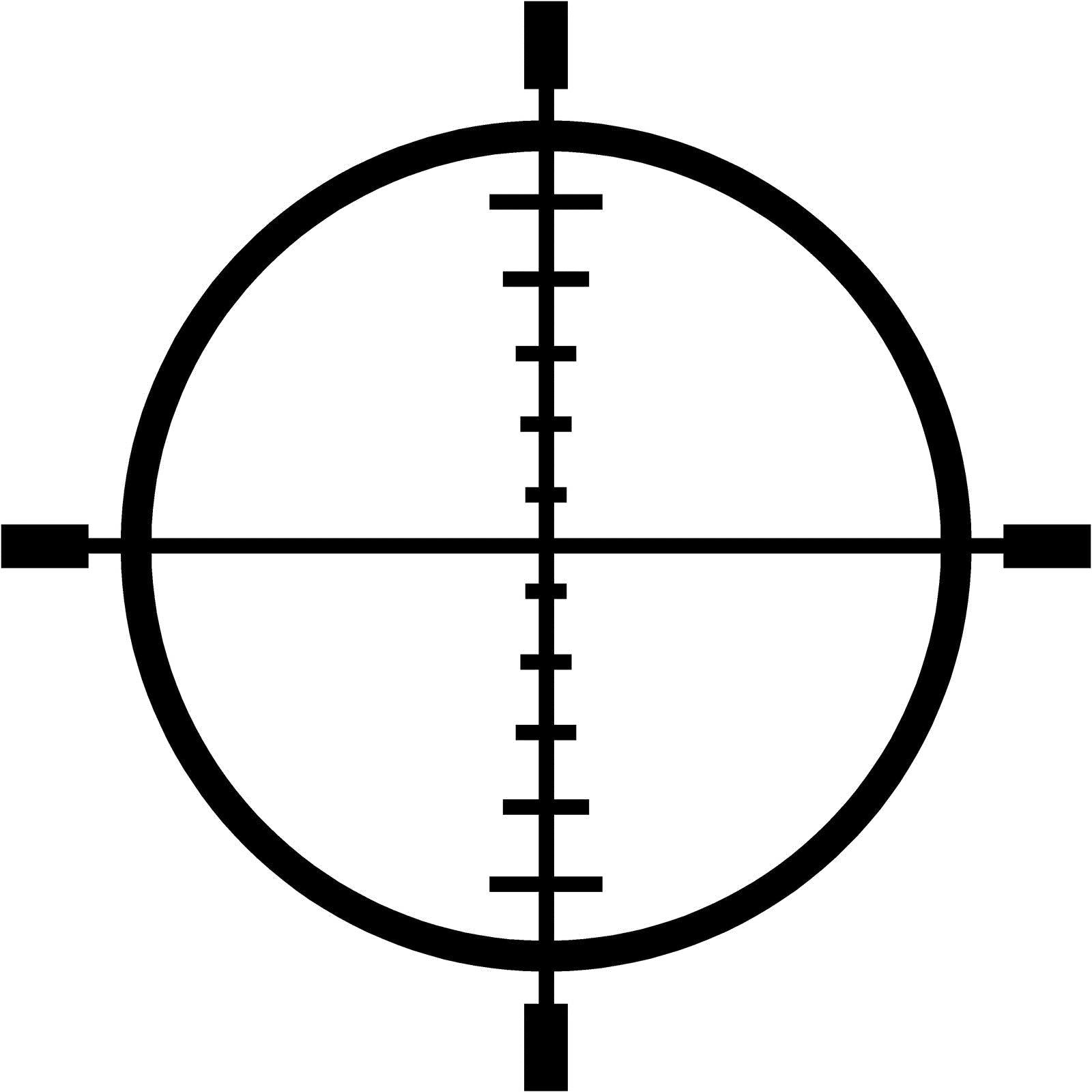 Scope Png Background Image - Crosshairs On A Scope (1600x1600), Png Download