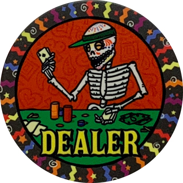 Dia De Los Muertos Dealer Button - Cutting (640x640), Png Download