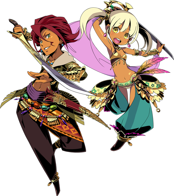 Etrian Mystery Dungeon - Etrian Odyssey Dancer Male (594x669), Png Download