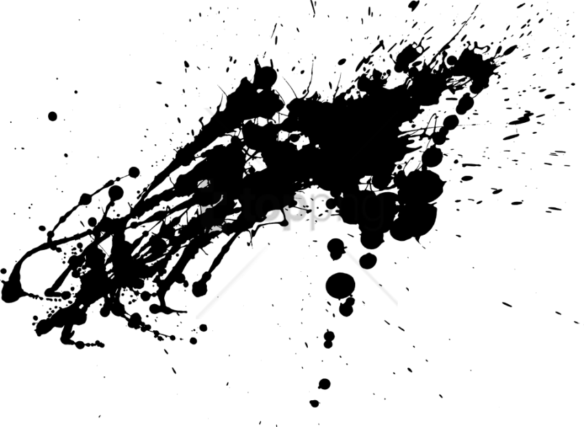 Free Png Download Ink Splash Png Png Images Background - Splash Paint Png Black (850x622), Png Download