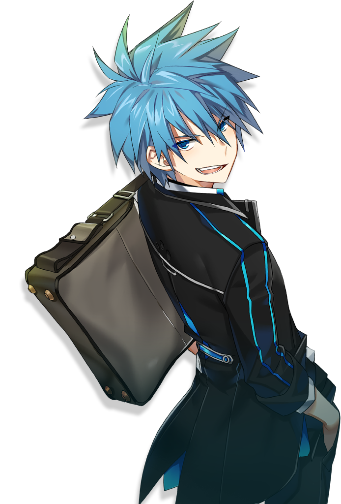 Anime Boy With Blue Hair Search Result Cliparts For - Nata Closers (694x1024), Png Download