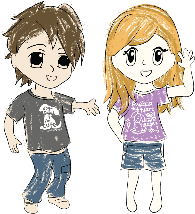 Max & Maddie Learn About Dogs - Cartoon (800x800), Png Download