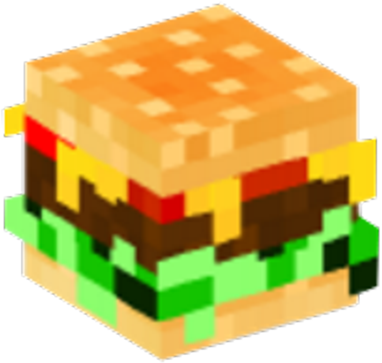 Minecraft Sticker - Minecraft Hamburger Png (1024x1024), Png Download