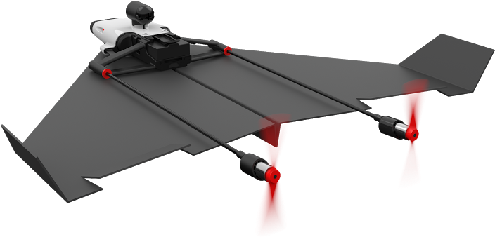 Powerup Fpv Motorized Paper Airplane W/video - Avion De Papel Con Motor (822x514), Png Download