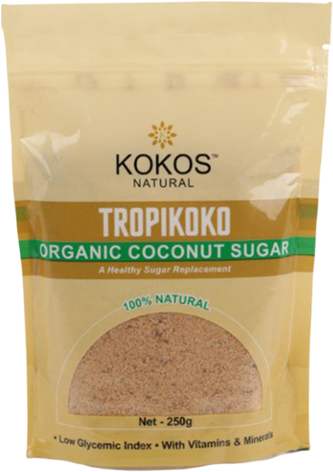 Tropikoko Organic Coconut Sugar 250gms - Brown Rice (1048x1048), Png Download