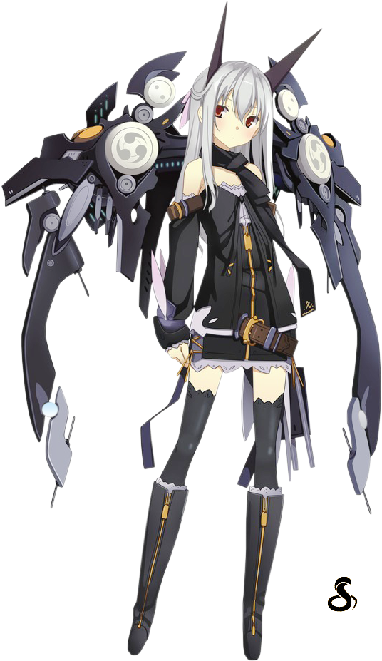 Female Cyborgs Anime - Anime Girl Part Robot (557x948), Png Download