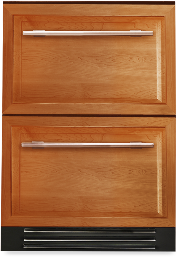 24 Inch Overlay Panel Undercounter Freezer Drawer - Drawer (640x940), Png Download