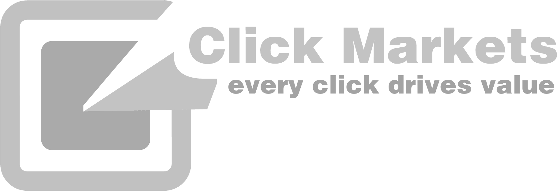 Click Markets - Sign (1838x644), Png Download