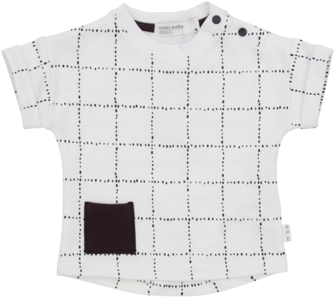 White Grid Tee - Blouse (600x600), Png Download