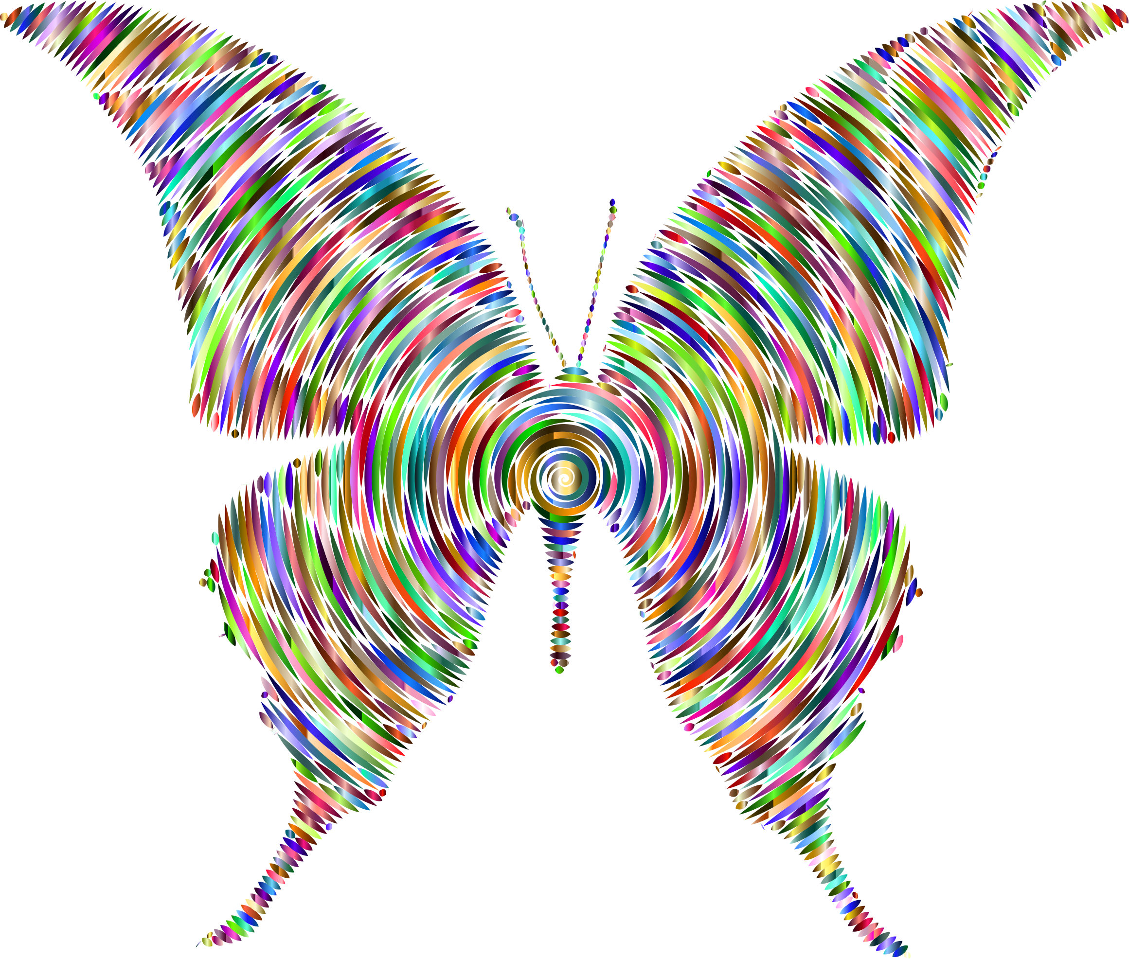 This Free Icons Png Design Of Prismatic Butterfly Silhouette (2321x1972), Png Download