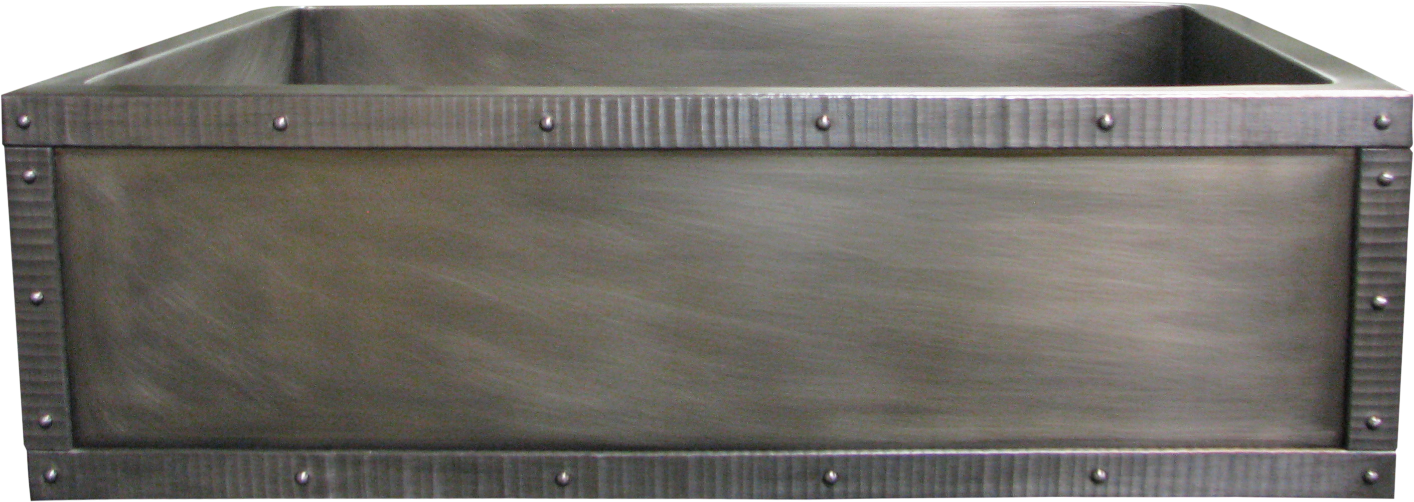 Custom Nickel Silver Single Basin Farmhouse Sink With - Plywood (3201x1495), Png Download