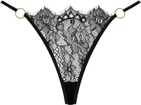 35 Tyl Panties Black - Thong (613x613), Png Download