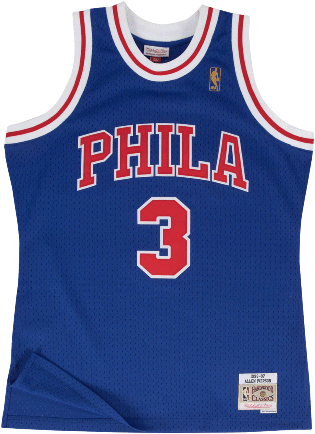 Mitchell & Ness "allen Iverson" Philadelphia Sixers - Allen Iverson Jersey Mitchell And Ness (1024x922), Png Download