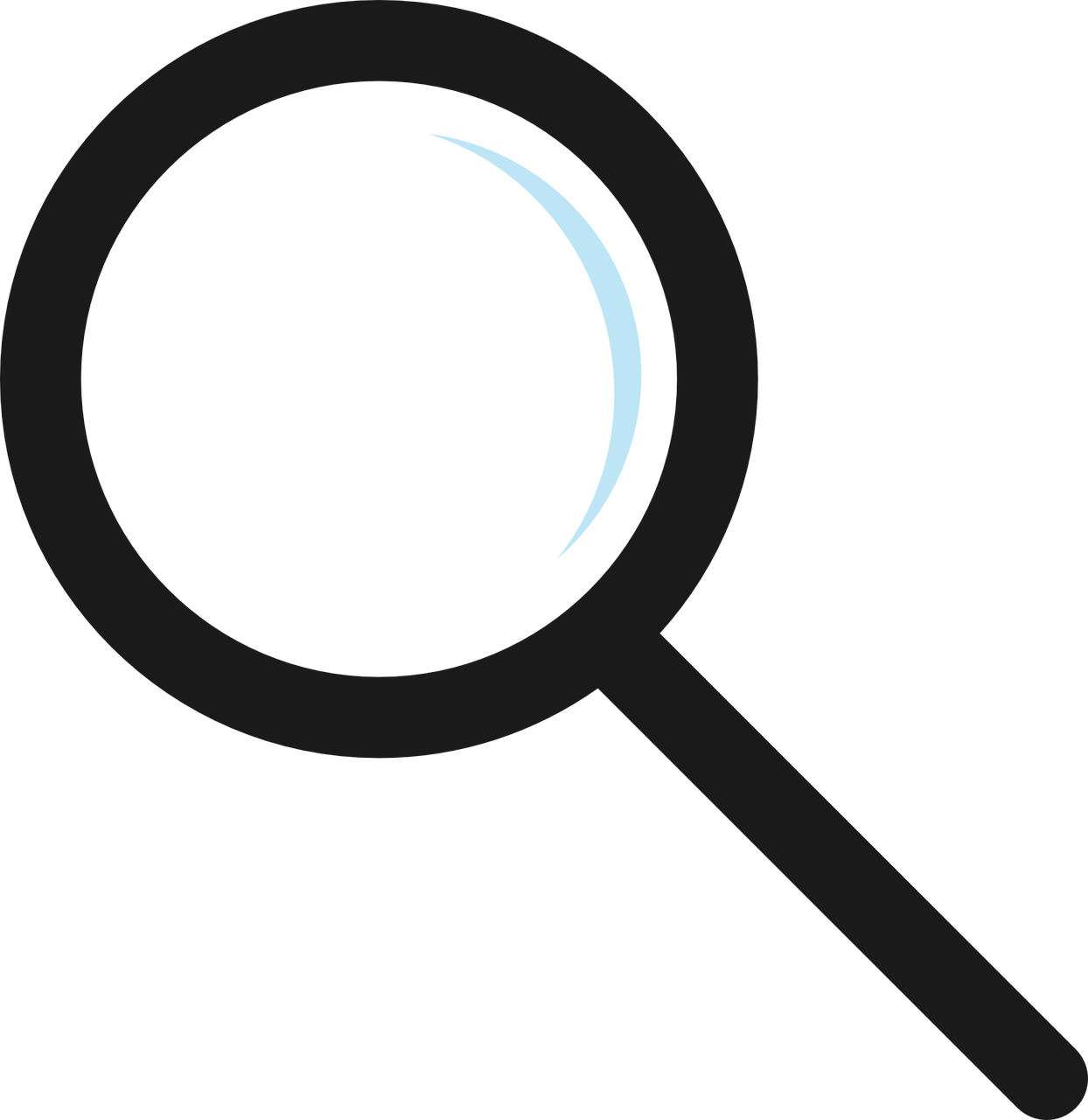 Magnifier Glass Icon - Silhouette Magnifying Glass Clipart (1244x1280), Png Download