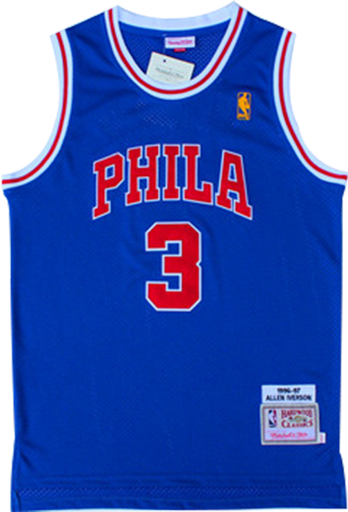 Camisa Philadelphia 76ers Allen Iverson - Sports Jersey (800x800), Png Download