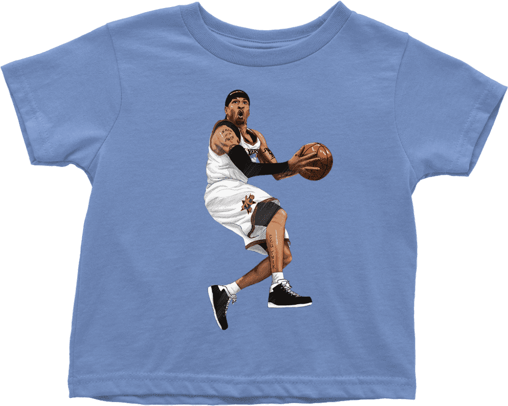 Toddler T-shirt / Baby Blue / 2t Retro Allen Iverson - Beagle Tshirt Kids (1024x1024), Png Download