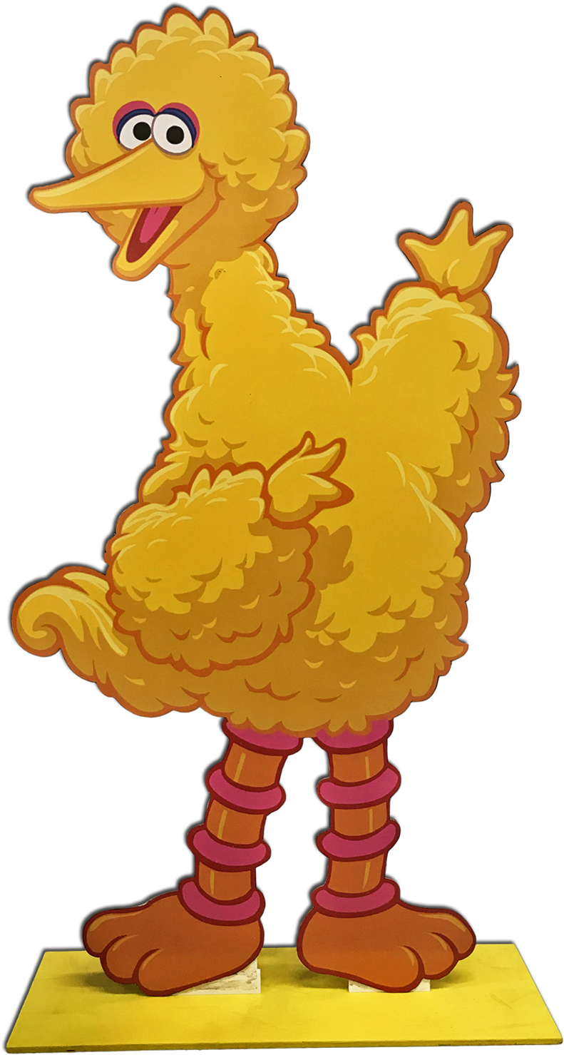 Big Bird Standee - Sesame Street Cartoon Big Bird (1200x1600), Png Download