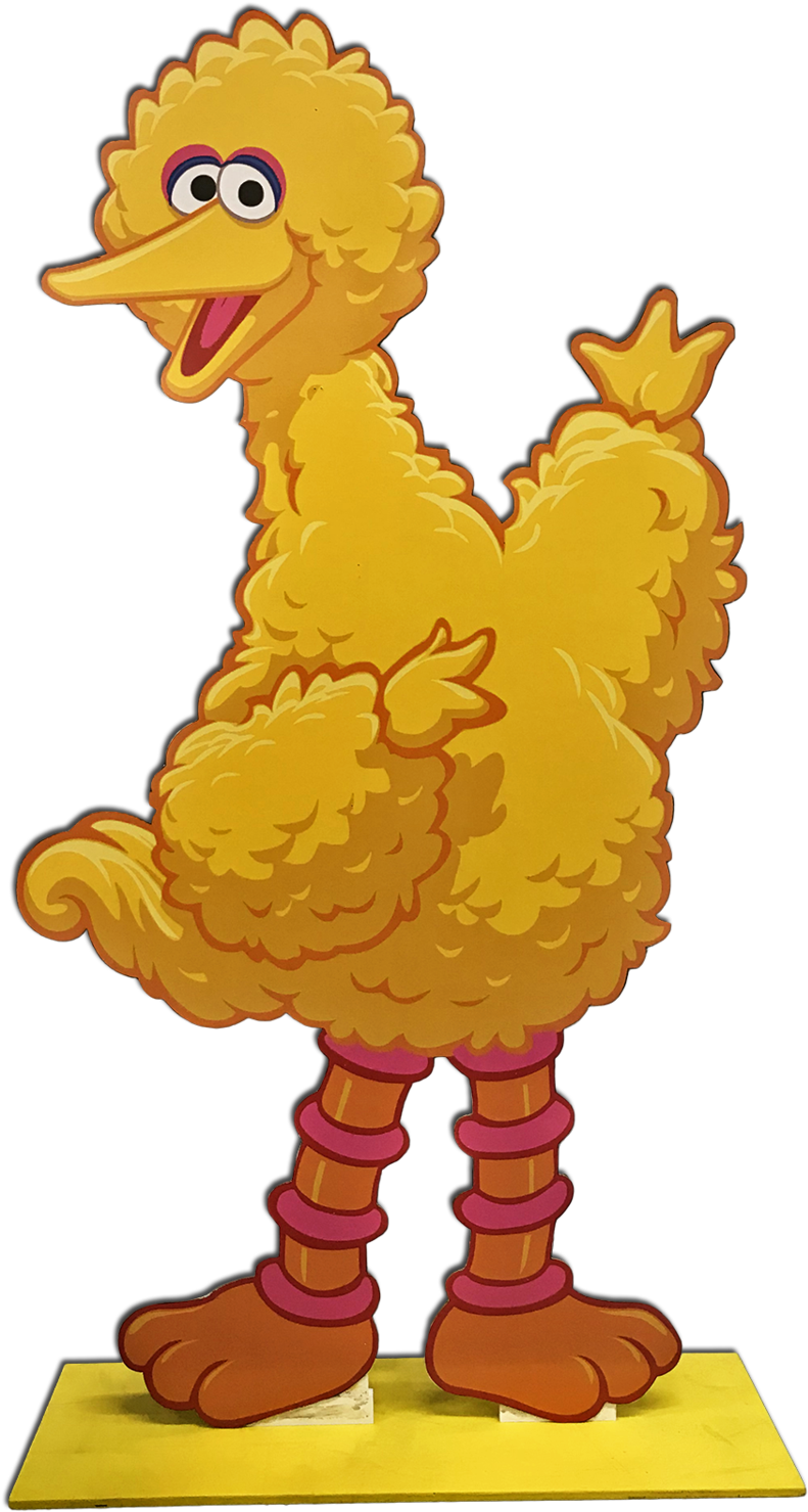 Download Big Bird Standee - Sesame Street Cartoon Big Bird PNG Image