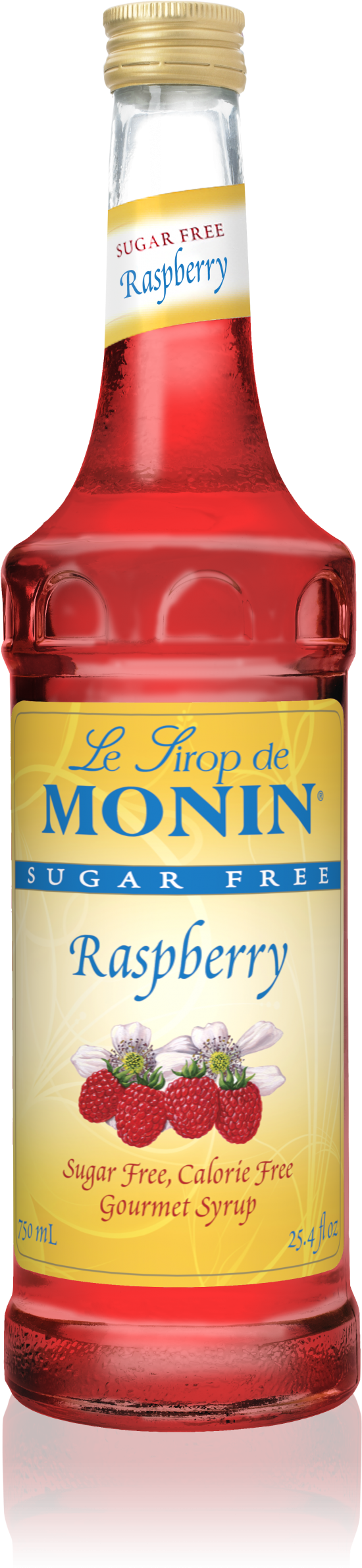 750 Ml Sugar Free Raspberry Syrup - Monin Caramel Syrup (1193x2386), Png Download