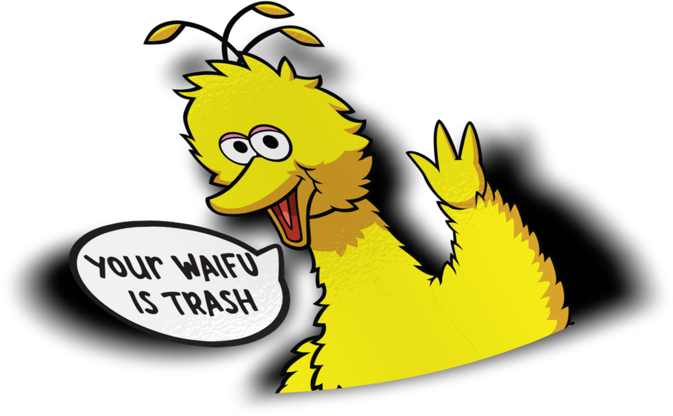 Big Bird Sticker - Cartoon (1280x1280), Png Download