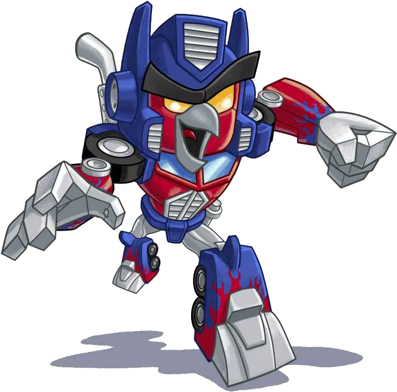 Image Optimus Prime Red Running Transpa Png Angry Birds - Transformers Angry Birds Optimus Prime (843x831), Png Download