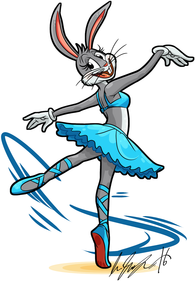Guia Longasa - Looney Tunes Ballerina Bugs Bunny (875x1200), Png Download