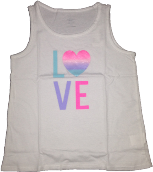 “love” Girls Tank Top - Vest (600x600), Png Download