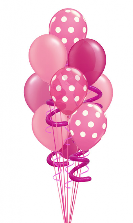 Pink Balloons - Happy Birthday Balloons Pink (570x760), Png Download