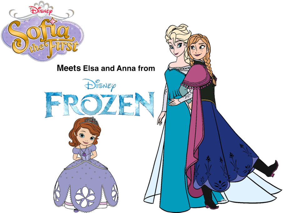 Sofia, Photo Puzzle Game - Frozen Anna And Elsa Cartoon (1024x682), Png Download