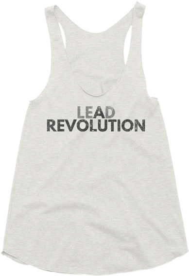 Oatmeal Lead A Revolution Womens Racerback Tank Top - Revolution (600x600), Png Download