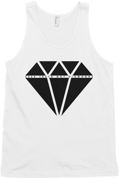 White Sek Truth Not Diamonds Mens Tank Top - Diamond Vector (600x600), Png Download