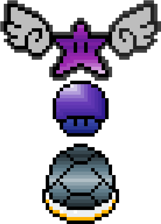 Fliying Mario Star - Pixel Art (1200x1200), Png Download