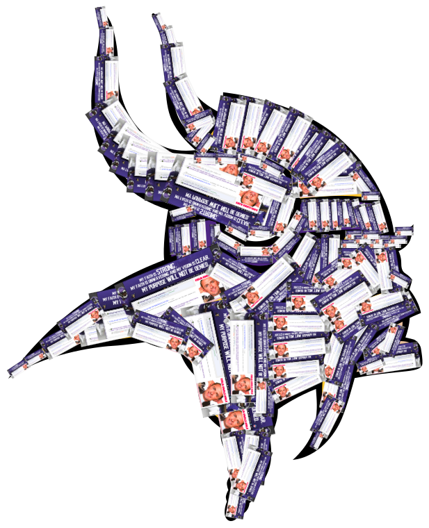 Vikings Logo But It's Just /r/minnesotavikings - Illustration (625x768), Png Download