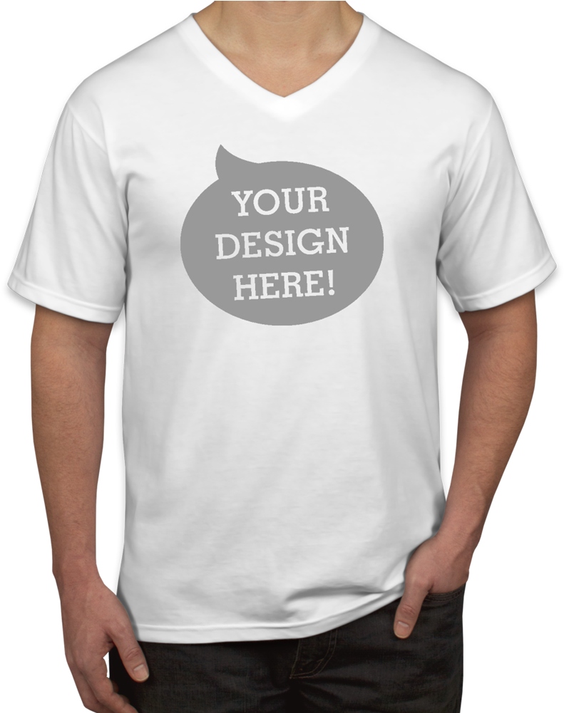 Anvil Jersey V‑neck T‑shirt - Anvil Jersey T Shirt (1000x1000), Png Download