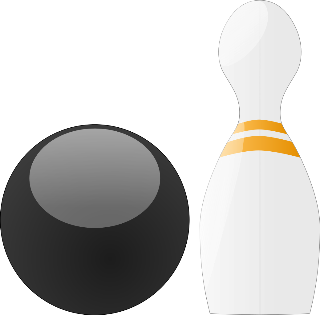 File - Groink-bowling - Svg - Ten-pin Bowling (1039x1024), Png Download