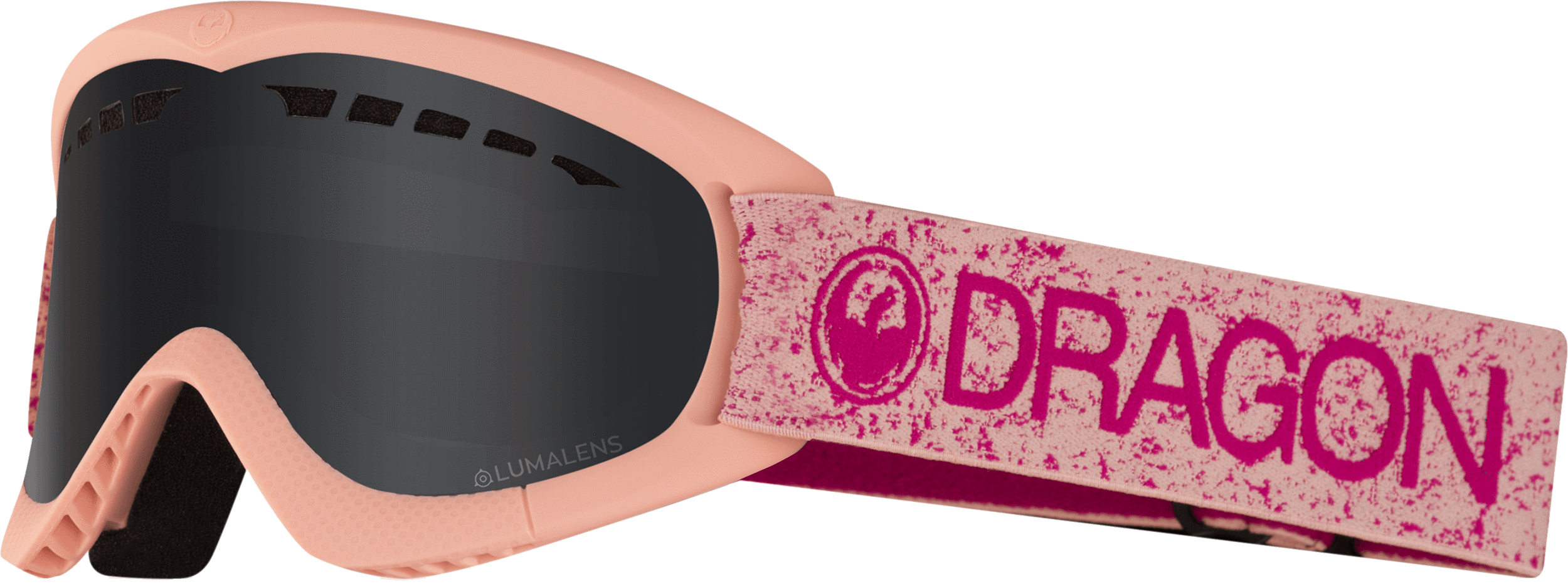 Pink With Dark Smoke Lens - Glasses (2500x931), Png Download