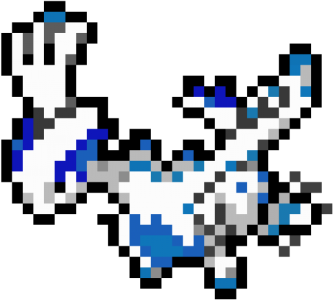 Pixel Clipart Lugia - Shiny Pokemon Pixel Art (640x480), Png Download