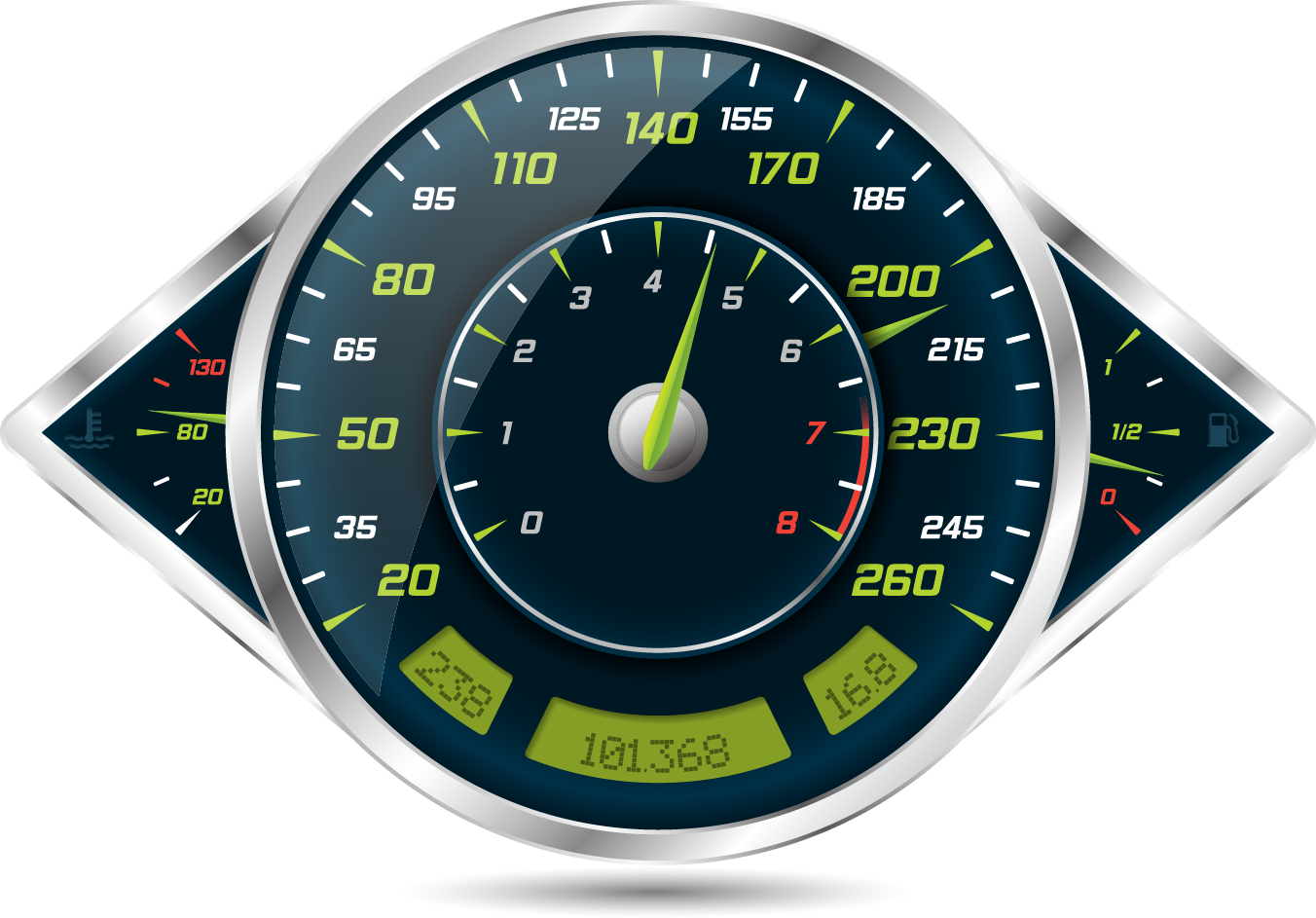 Download Car Gauge Euclidean Odometer Speedometer PNG Image with No