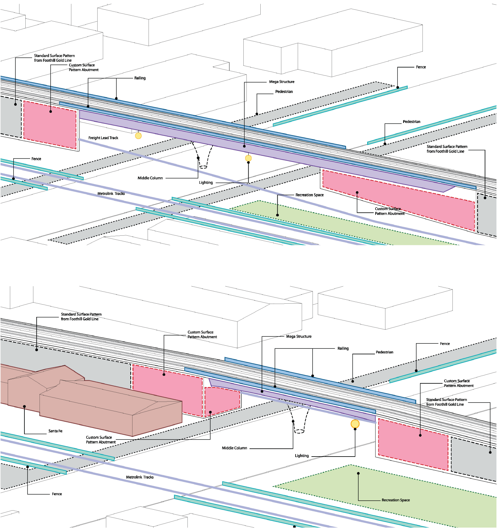 Gold Line Bridge Study At Towne And Garey - Diagram (1745x2044), Png Download