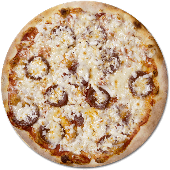 Pepperoni-pizza - Manakish Cheese With Pepperoni (555x555), Png Download